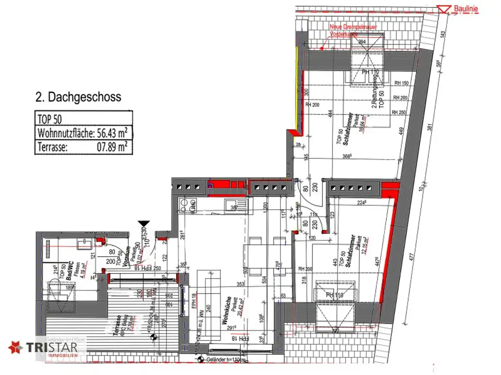 NEU! • U6 JÄGERSTRASSE • 15 NEUBAU DACHGESCHOSSWOHNUNGEN • FÜR ANLEGER UND EIGENNUTZER • EIGENTUM • 1200 WIEN •