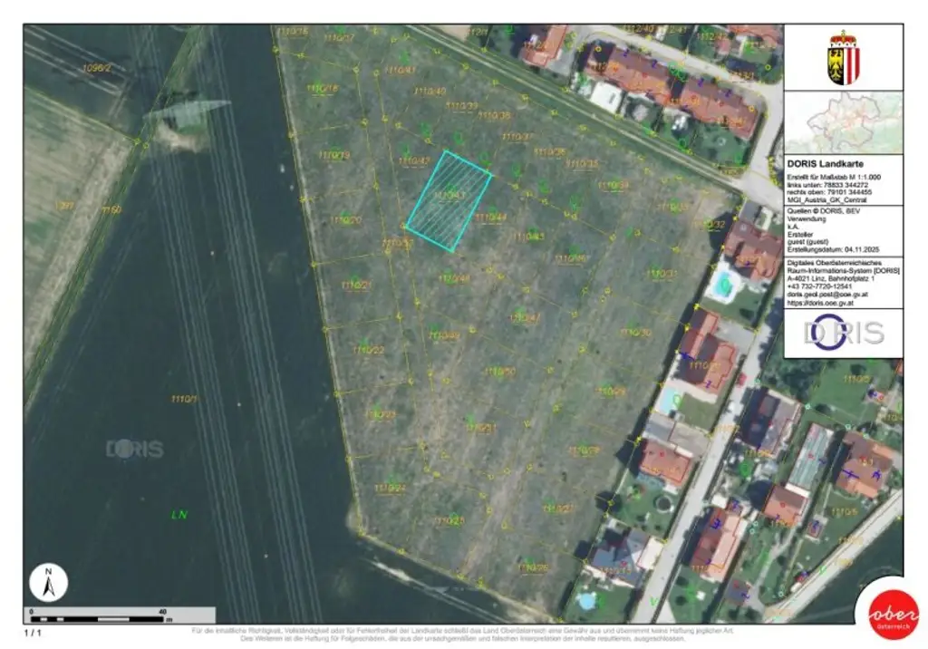 Traumhaftes Baugrundstück Nr. 1110/43 für Doppelhausbebauung - Asten/Raffelstetten