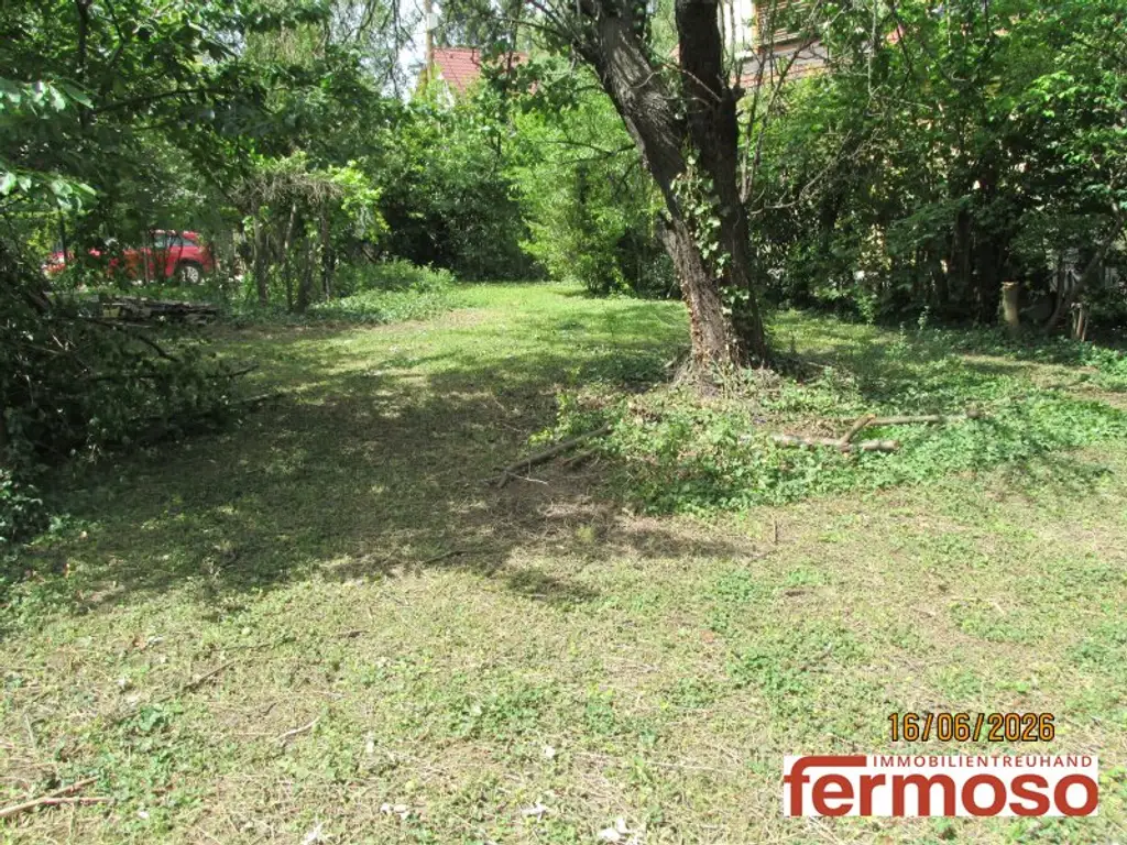 Traumgrundstück 696m² in 1110 Wien – Perfekt für Ihr Eigenheim!  Sehr grün und mit einem teilweisen sehr alten Baumbestand am Grundstücksrand