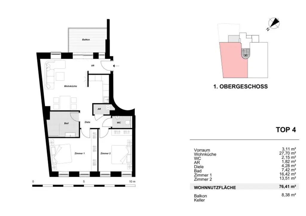 3,7 % Rendite! Lukratives Wohnungspaket aus 6 vermieteten Appartments, Nähe Floridsdorfer Aupark