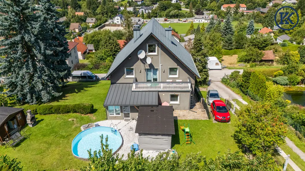Vielseitiges Wohnhaus mit Garten, Pool & Ausblick – Ruhelage in Eichgraben