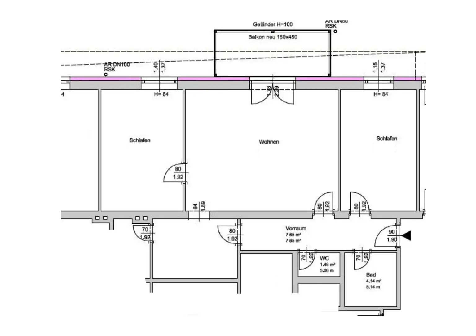 Vermietete, generalsanierte Wohnung mit Garage, Autoabstellplatz
