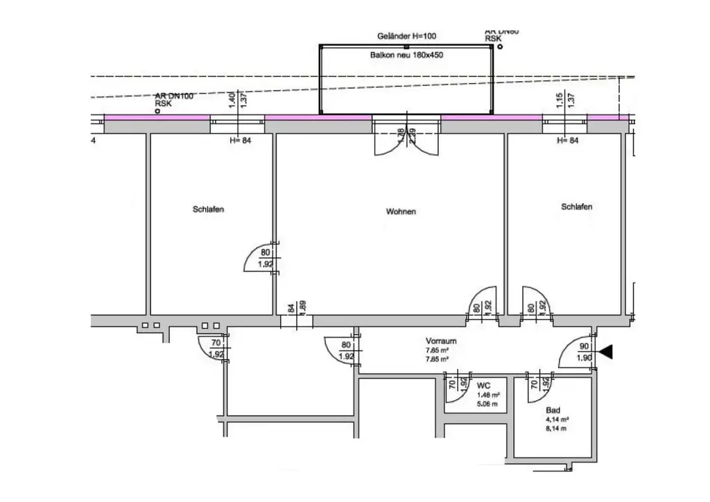 Vermietete, generalsanierte Wohnung mit Garage, Autoabstellplatz