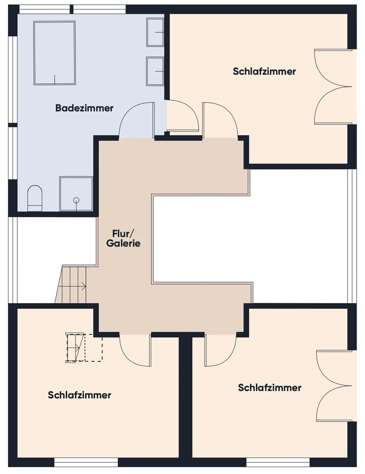Grundrissplan ohne Maßstab OG
