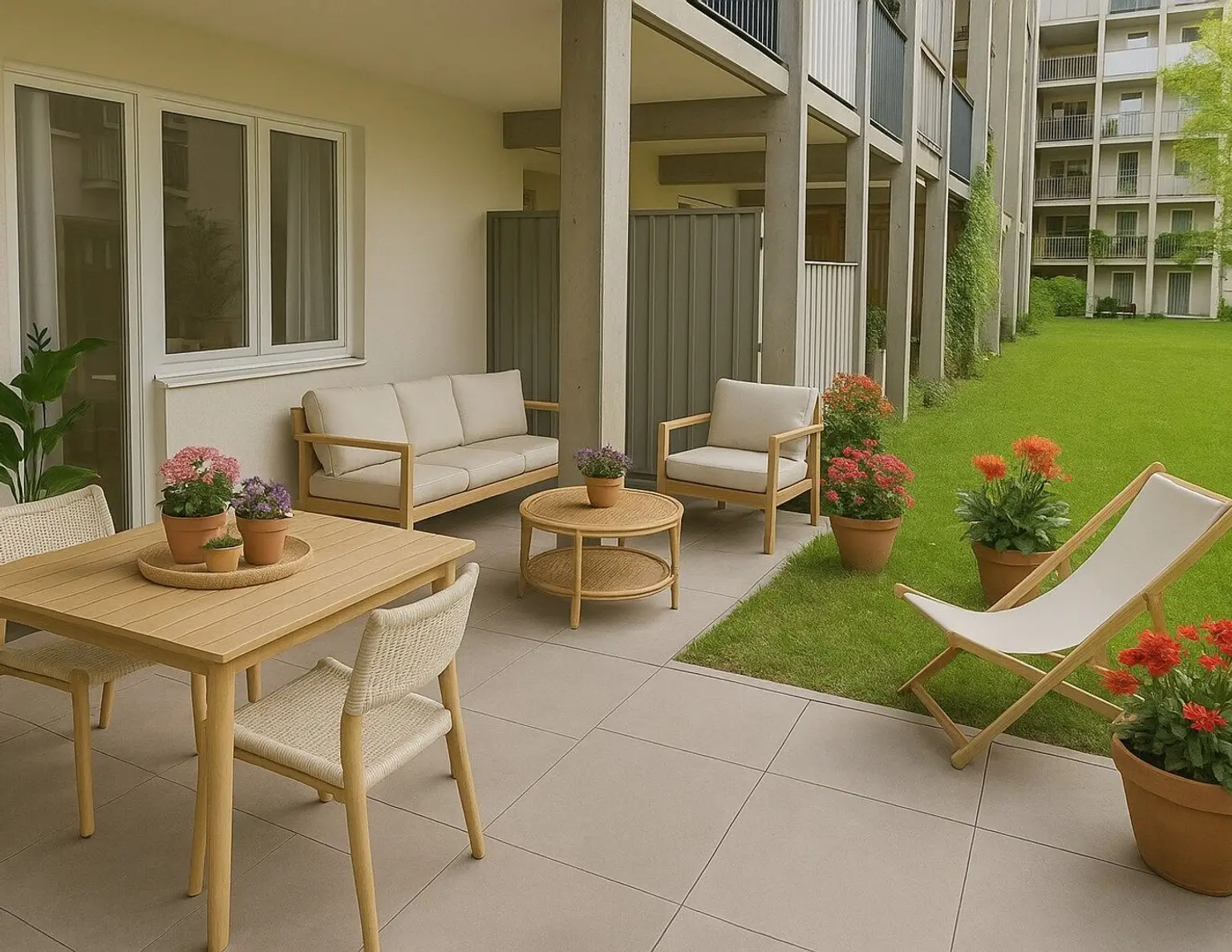 Smart City Süd Top 137: Perfektes Zuhause: 3-Zimmer-Wohnung mit großem Balkon - Innenhofblick