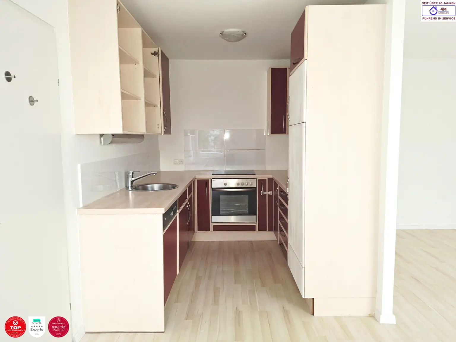 Ruhige 2-Zimmer-Gartenwohnung - 60m2 Wohnfläche + 45m2 Garten+Loggia