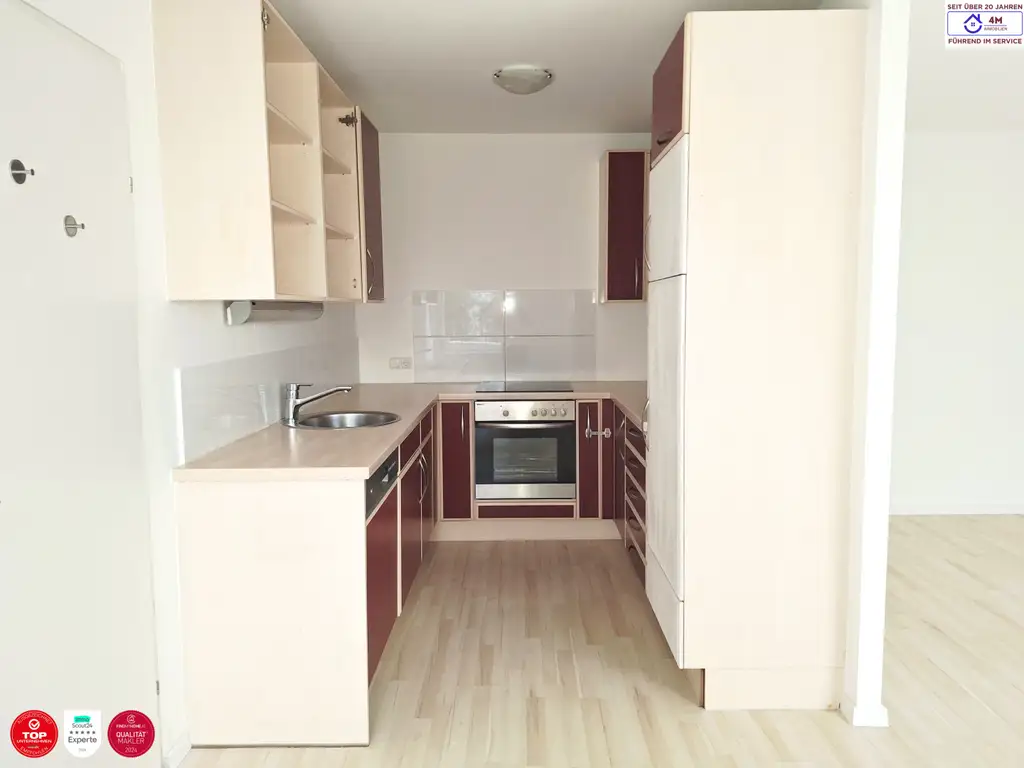 Ruhige 2-Zimmer-Gartenwohnung - 60m2 Wohnfläche + 45m2 Garten+Loggia