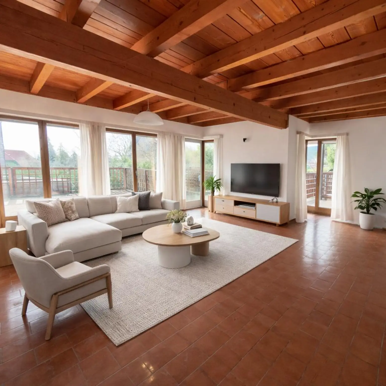 Wohnzimmer (virtuell eingerichtet)