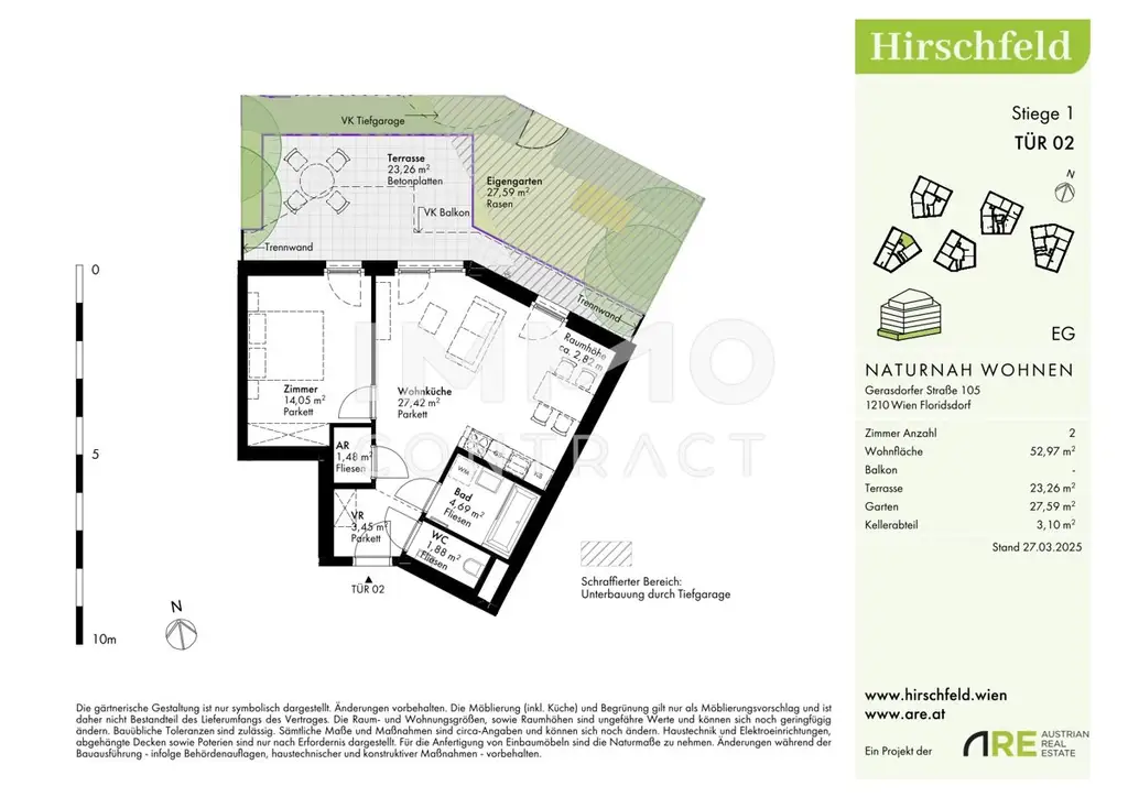 Gartenwohnung in Ruhelage
