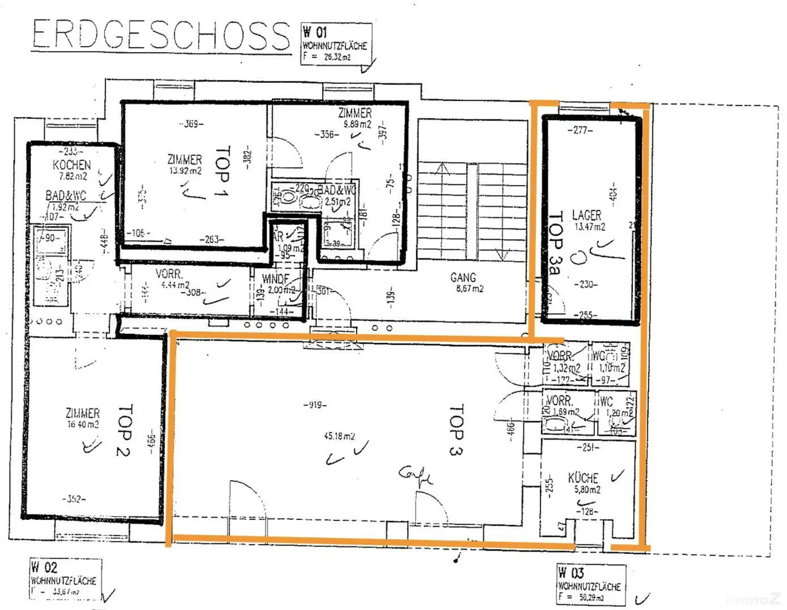 Grundriss Bestand