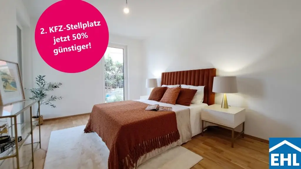 Sichern Sie sich den zweiten KFZ-Stellplatz jetzt mit 50 % Preisvorteil.
