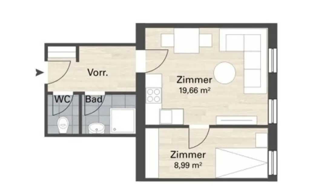 Stilvoller Rückzugsort mit Charme! Sanierte 2-Zimmer-Altbauwohnung in 1150 Wien nahe der U3-Station Hütteldorfer Straße