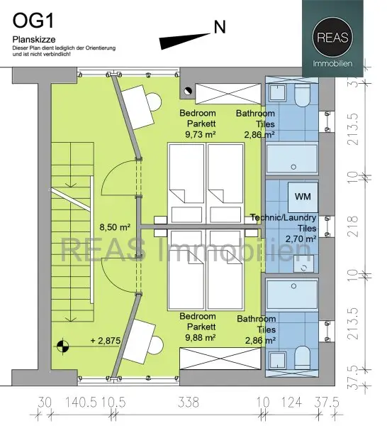 Provisionsfrei: Sehr gut ausgestattete Doppelhaushälfte mit Garten beim Theresa-Tauscher-Park! 5 Min. zum Donau Zentrum. 10 Min. zur UNO City. Parkplatz verfügbar!