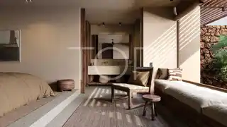 Dormitorio y baño