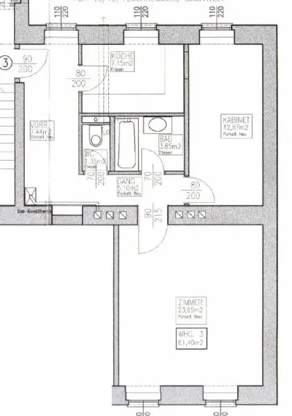 Helle 2-Zimmer Wohnung, Nähe Kutschkermarkt