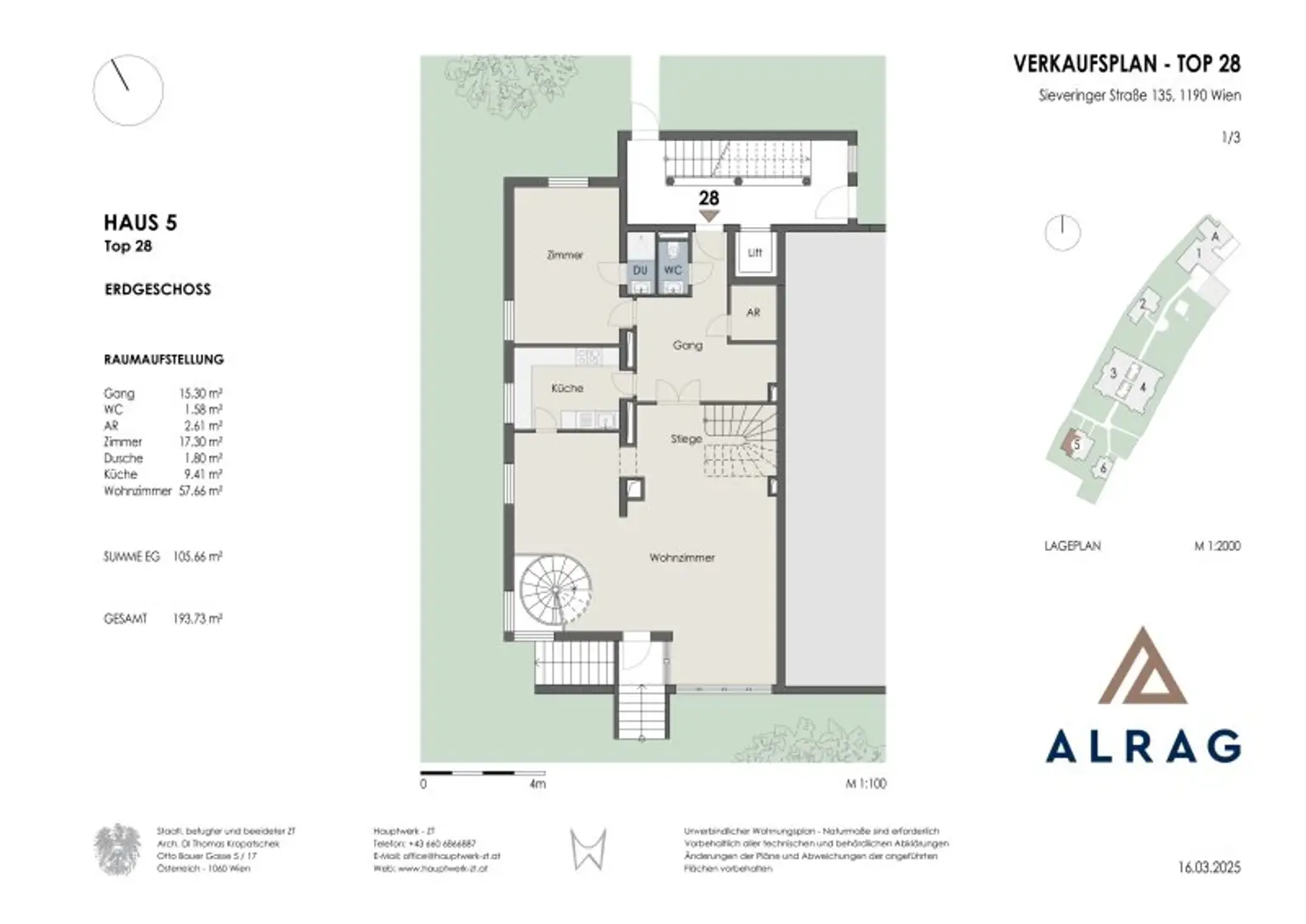 Luxus-Garten-Wohnung | 5 Zimmer & 194 m² zzgl. 200 m² Garten | Lebensqualität pur in Sievering