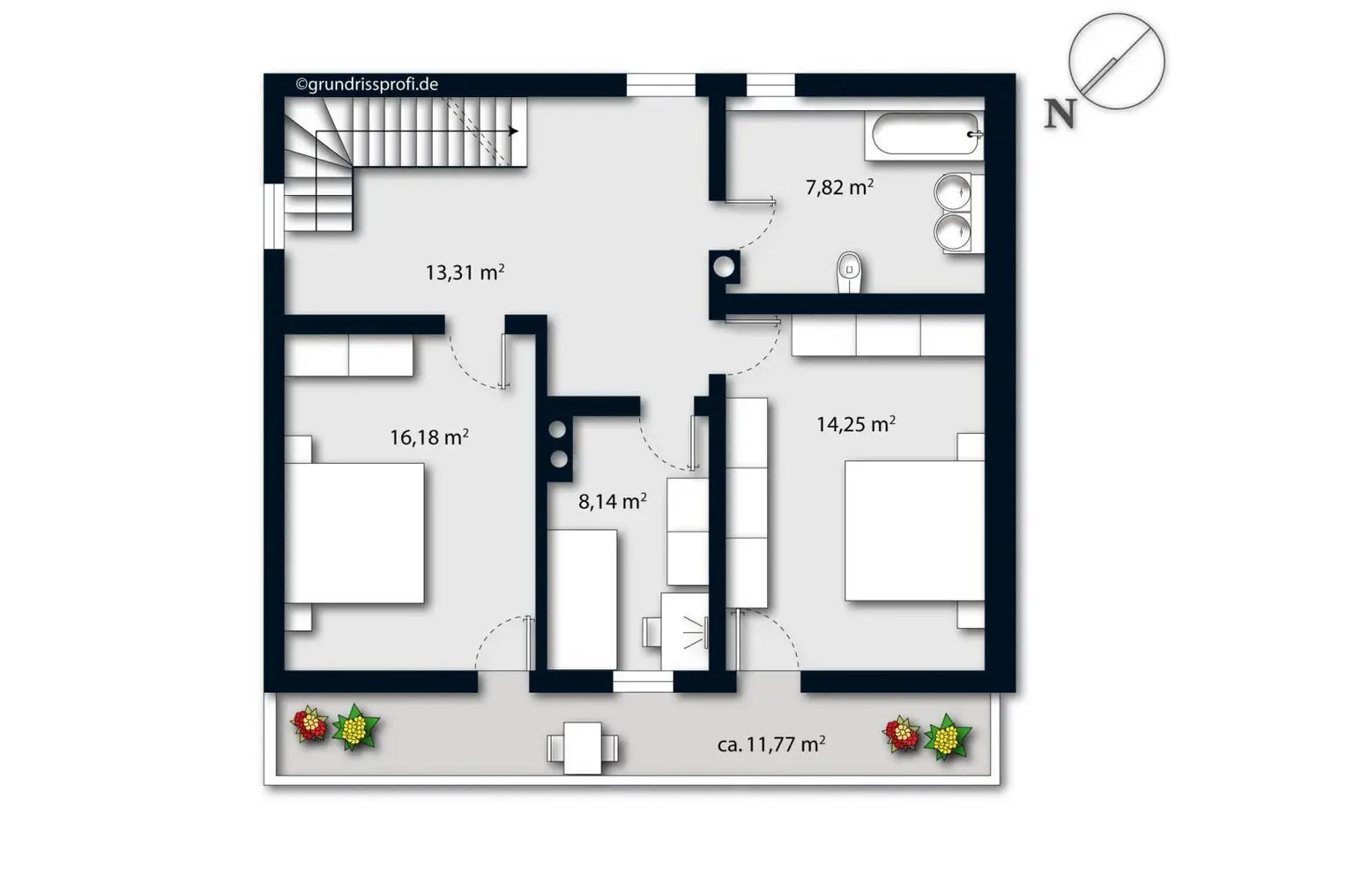 Grundrissplan Obergeschoss