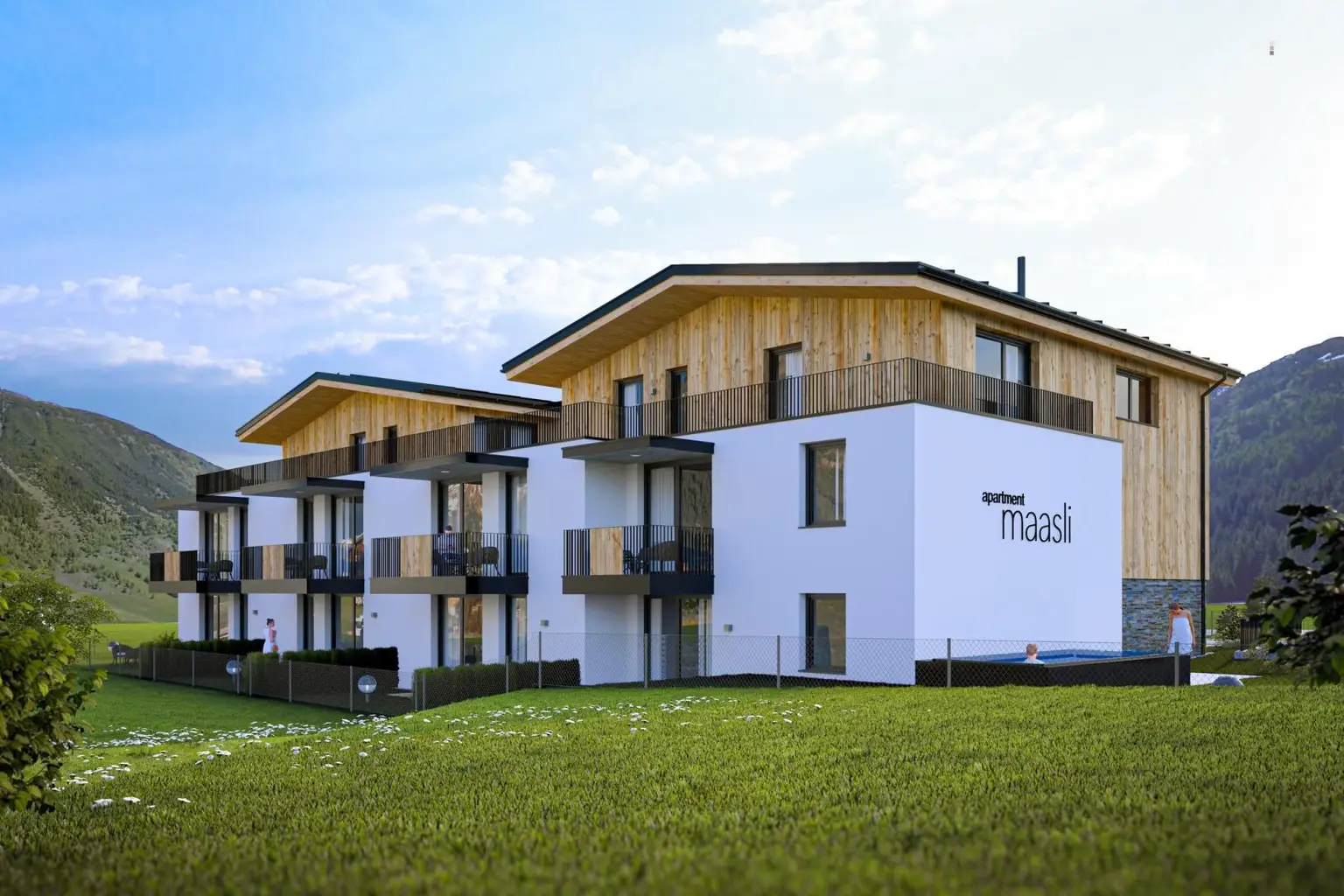 Galtür - Apartmenthaus - Ansicht Nord-West