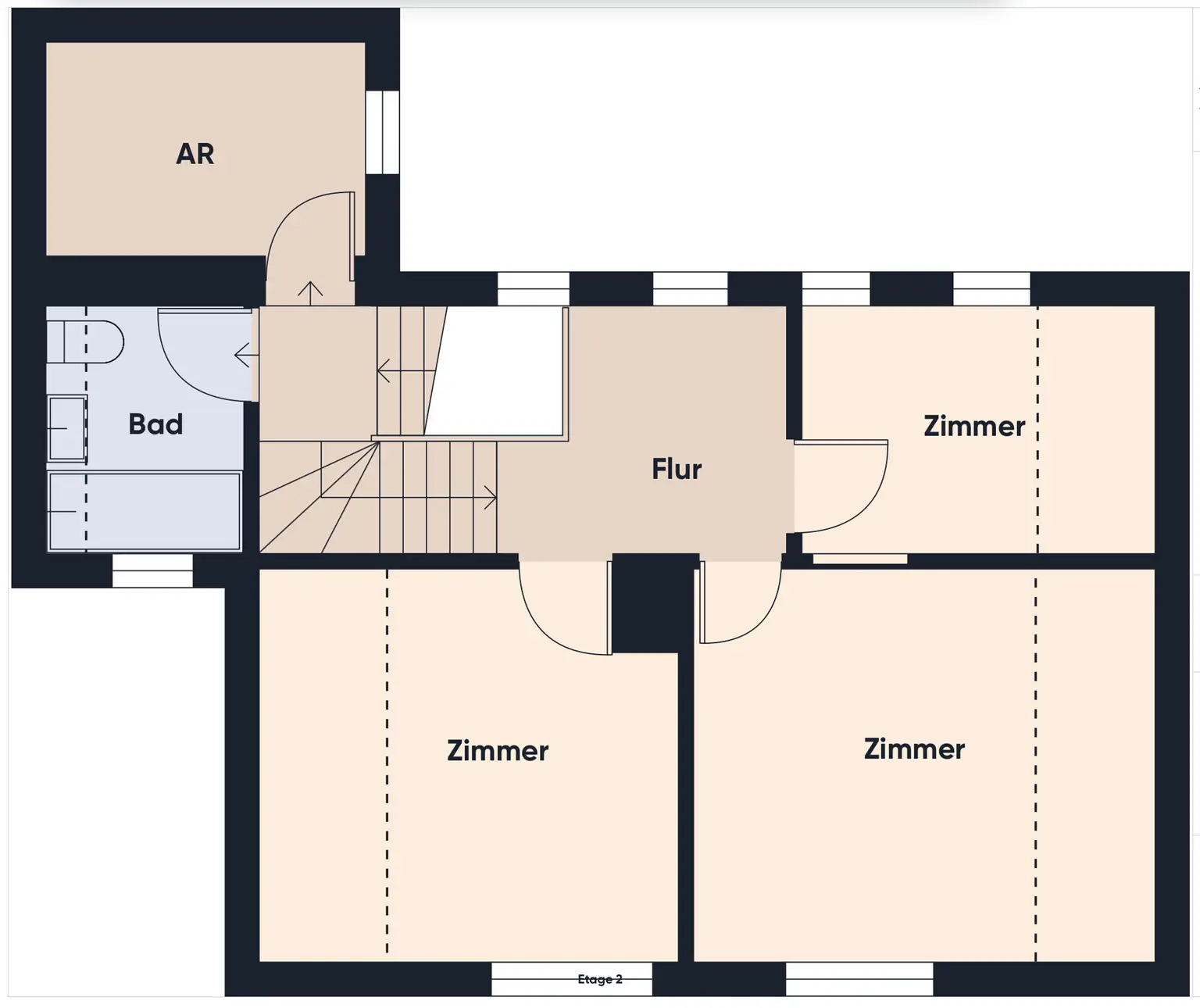 Grundrissplan ohne Maßstab OG