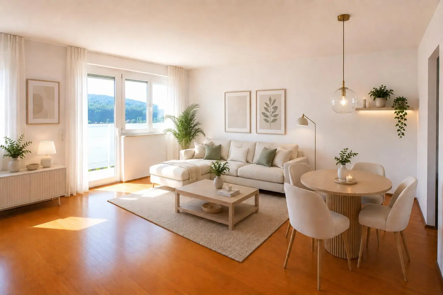 Wohnzimmer (virtuell eingerichtet)