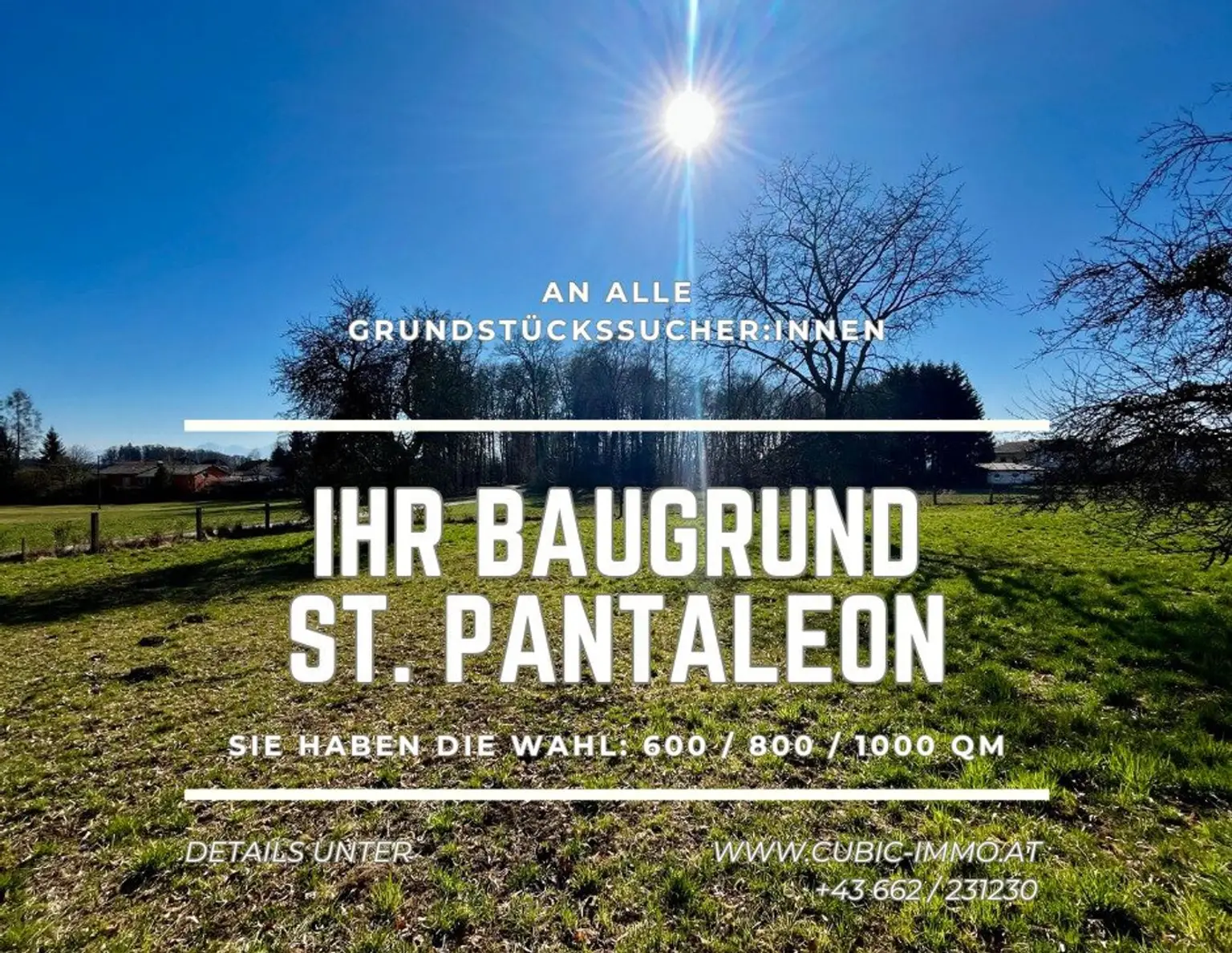 Baugrundstücke in St. Pantaleon, sehr schön gelegen