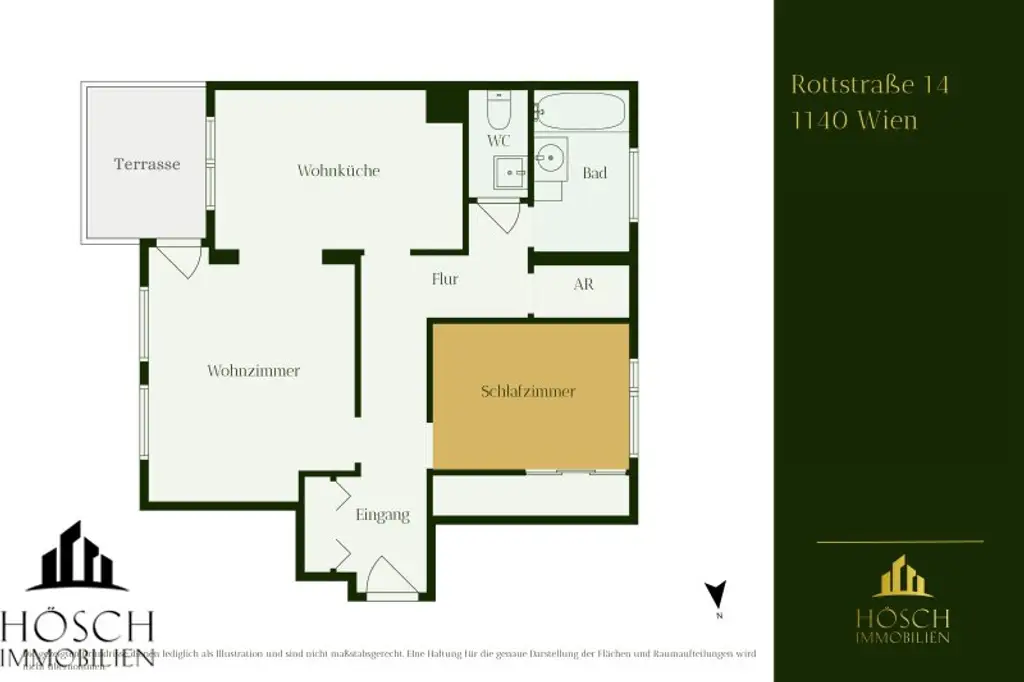 Zwei-Zimmer-Wohnung mit toller Freifläche in attraktiver Lage