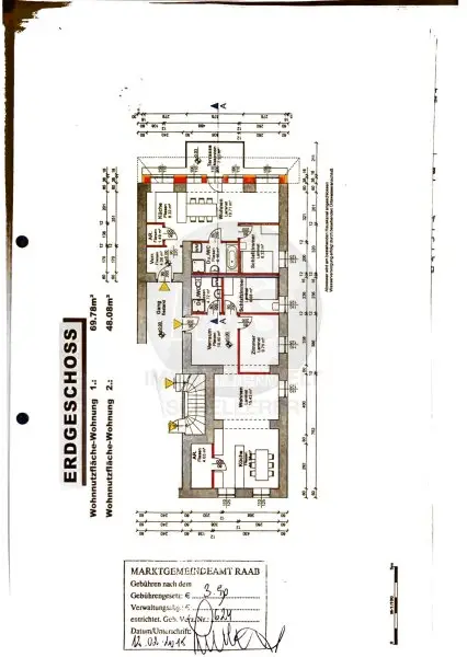 Moderne 2-Zimmer-Wohnung mit Terrasse und Fernwärme in Raab !