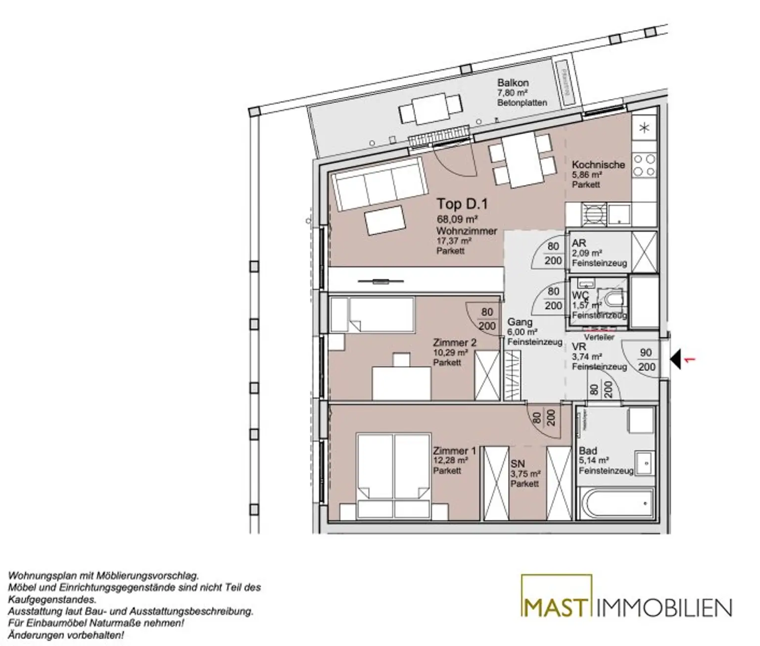 Provisionsfreie 3-Zimmer Familienwohnung in Grünlage!