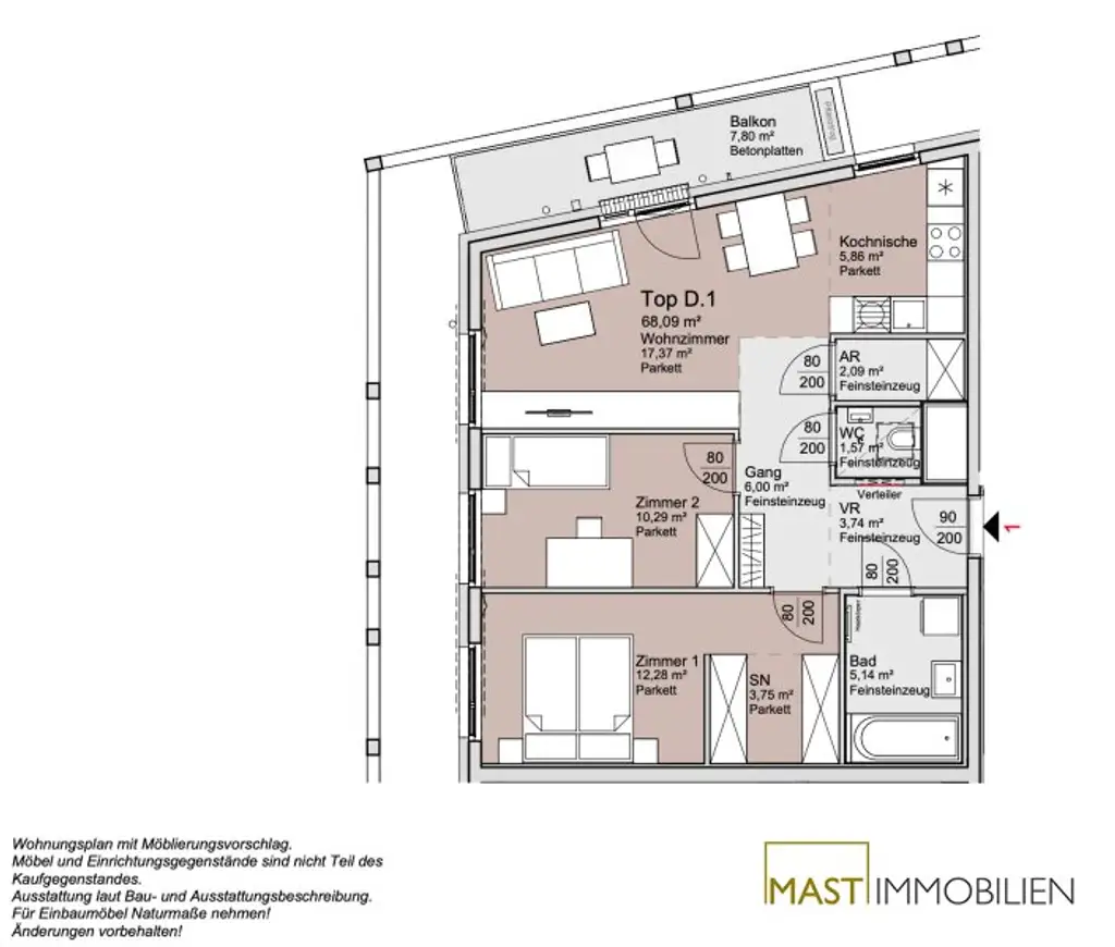 Provisionsfreie 3-Zimmer Familienwohnung in Grünlage!