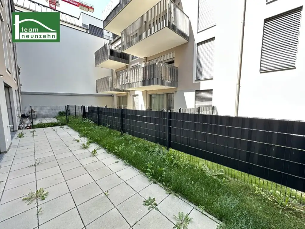 Zentral begehbarer Gartentraum nahe U1 Kagranerplatz mit Küche und Wärmepumpe!