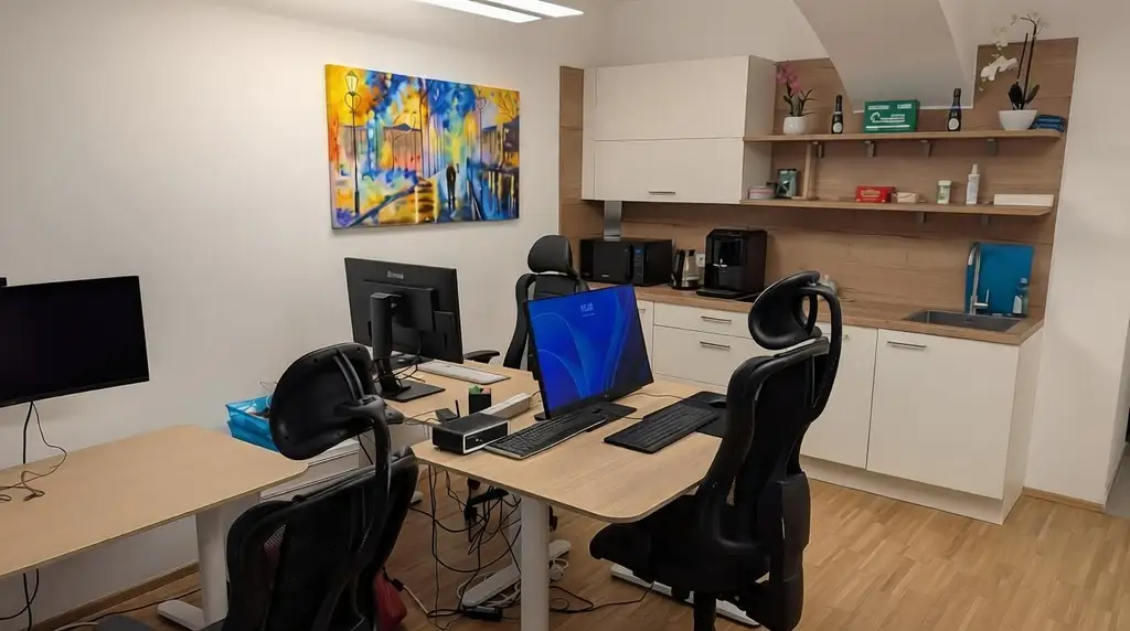 Büroraum mit Terrassenausgang in Bürogemeinschaft beim Aumannplatz