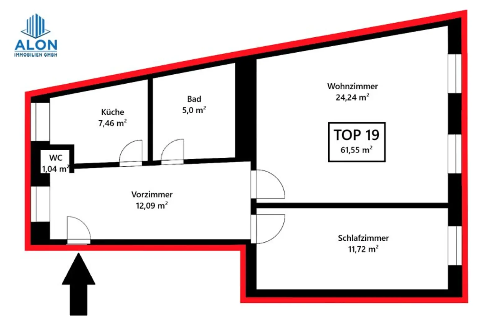 Stilvolle 2-Zimmer-Altbauwohnung – zentral begehbar, helle Räume & hervorragende Lage im 5. Bezirk!
