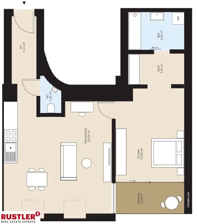 Top moderne Dachgeschosswohnung mit Terrasse & Fernblick | Erstbezug am Reinlpark