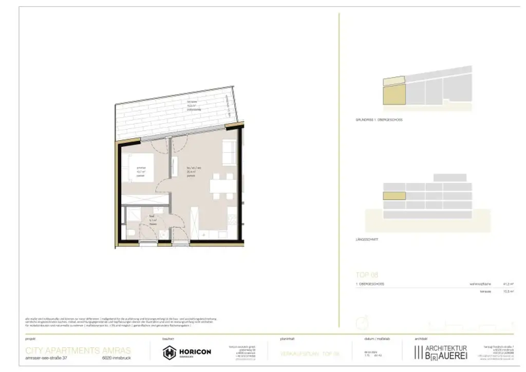 City Apartments Amras - 2-Zi.-Terrassenwohnung - Top W08