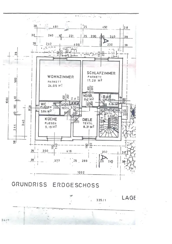Grundriss EG Altbestand