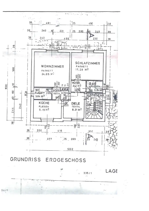 Grundriss EG Altbestand