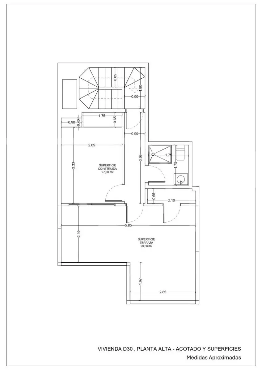Apartment-El-Palm-Mar-Plan-Upper-Floor-Tenerife