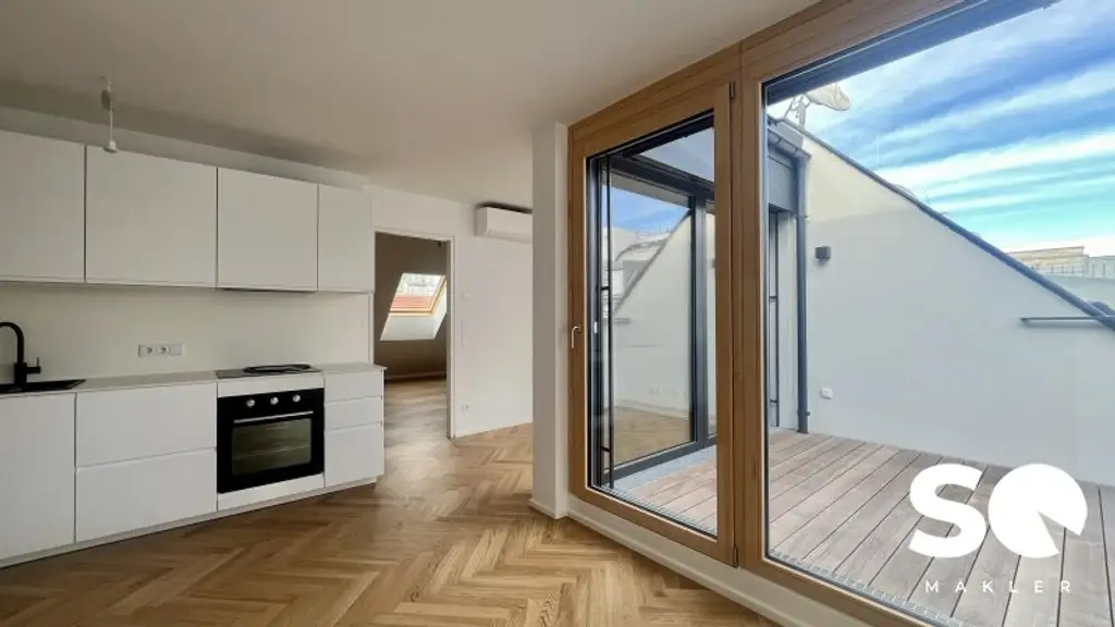 # SQ - EXKLUSIVE DACHGESCHOSSWOHNUNG IN 1030 WIEN - SEIDLGASSE - 2 ZIMMER und TERRASSE - TOP 17