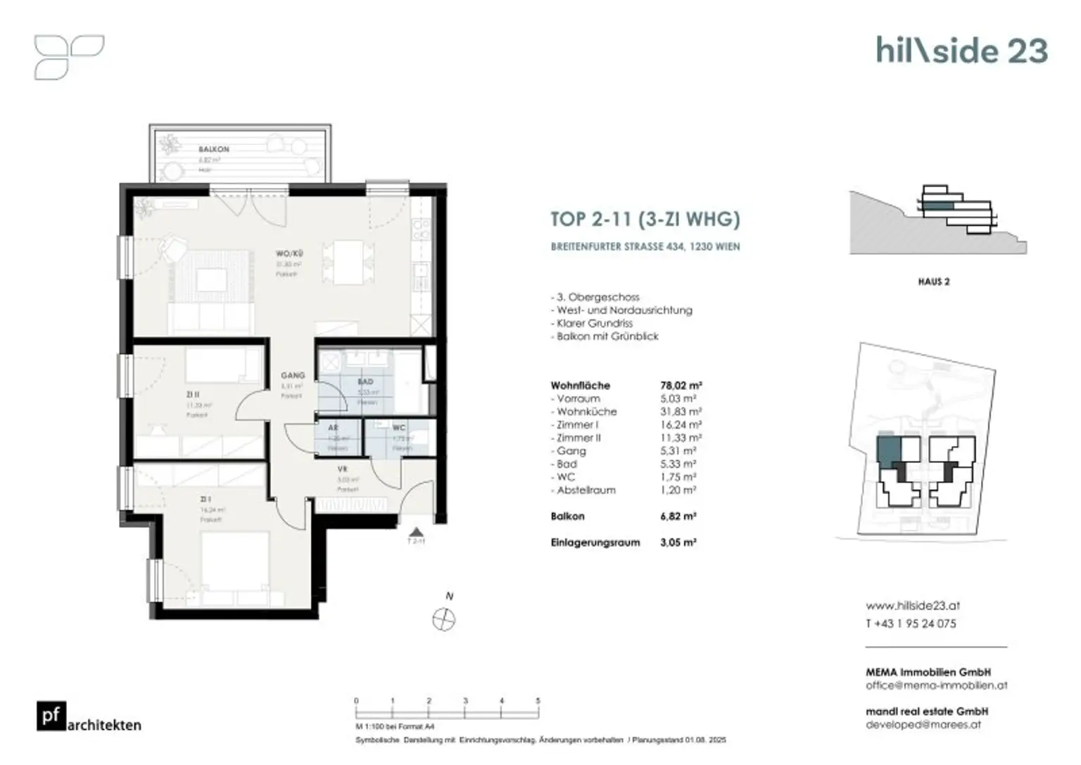 Gut aufgeteilte 3-Zimmer-Dachgeschosswohnung mit Balkon zu verkaufen!
