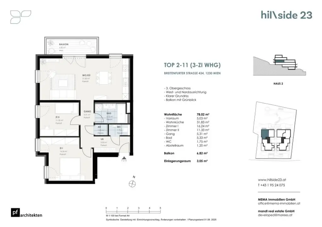 Gut aufgeteilte 3-Zimmer-Dachgeschosswohnung mit Balkon zu verkaufen!