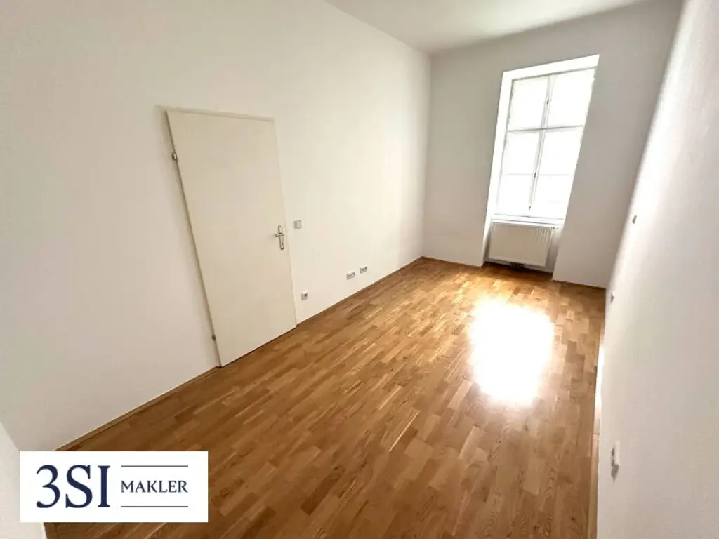 Potentieller Balkon in den begrünten Innenhof - Ruhige 3-Zimmer-Altbauwohnung - in Top-Lage des 3. Bezirks