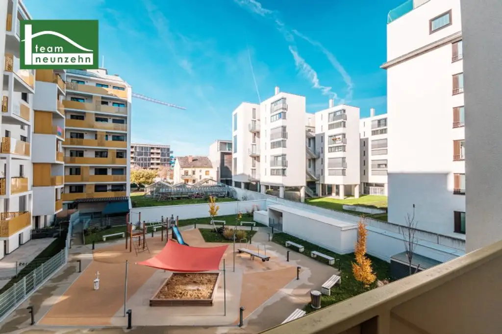 Küche und Tiefgaragenplatz bereits inkludiert! Herrliche Neubau-Erstbezugswohnung zwischen An der Schanze und dem Kirschblütenpark