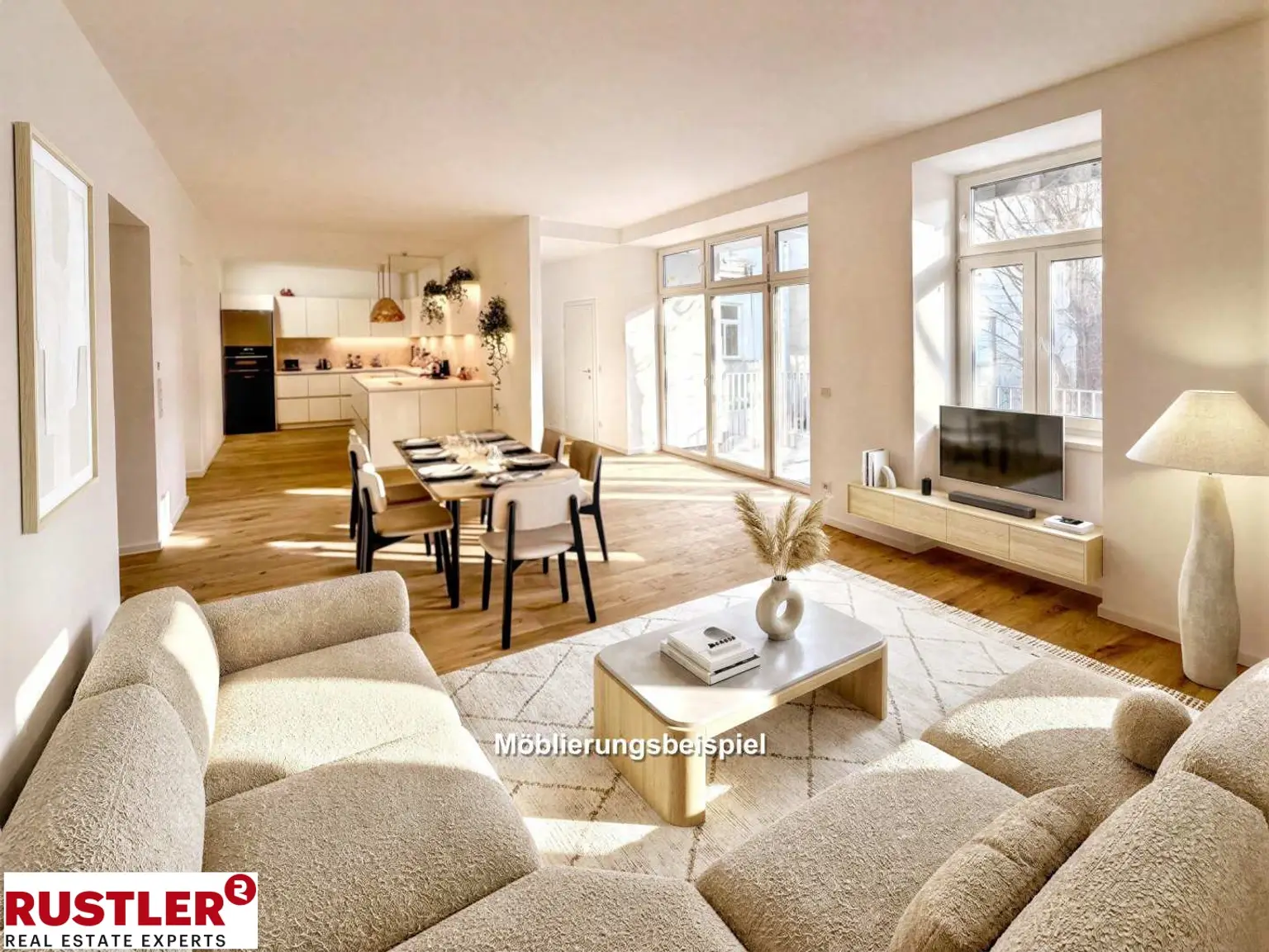 Wohnbereich + Küche1