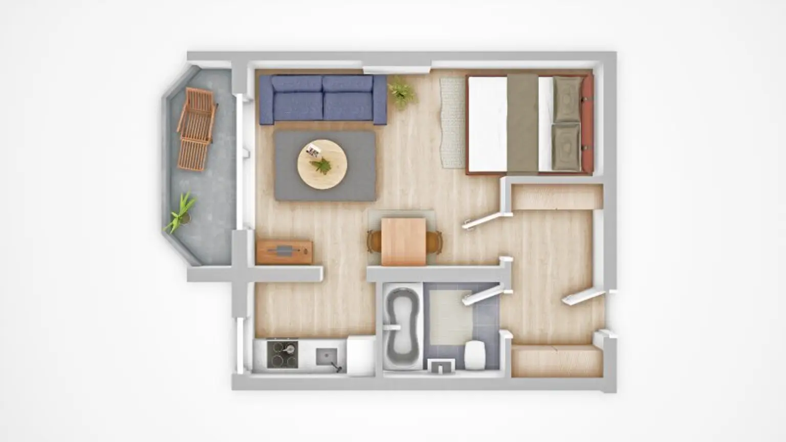 Hübsche Starterwohnung mit Balkon und Autoabstellplatz in perfekter Lage!