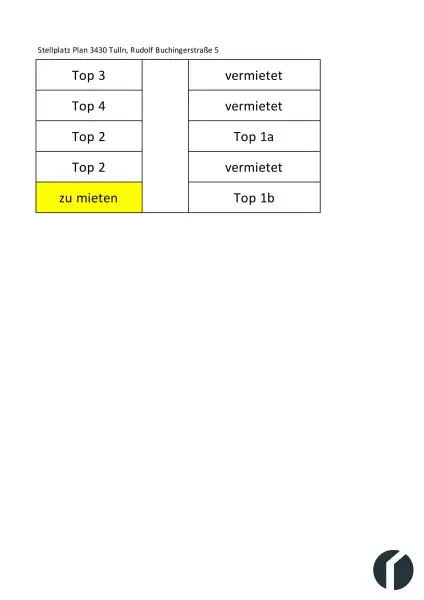 Stellplatz Plan