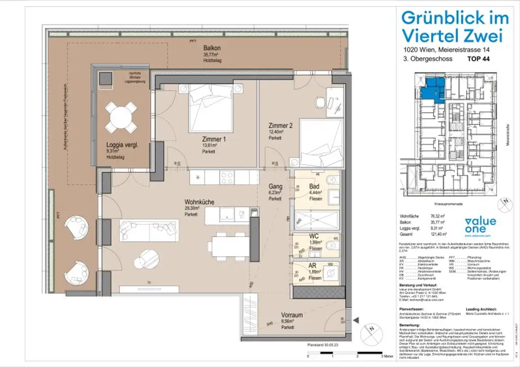 ***Grünblick im Viertel Zwei – Exklusives Wohnen über den Dächern Wiens - Infinity Rooftop-Pool - Panoramasauna - Fitnessbereich***