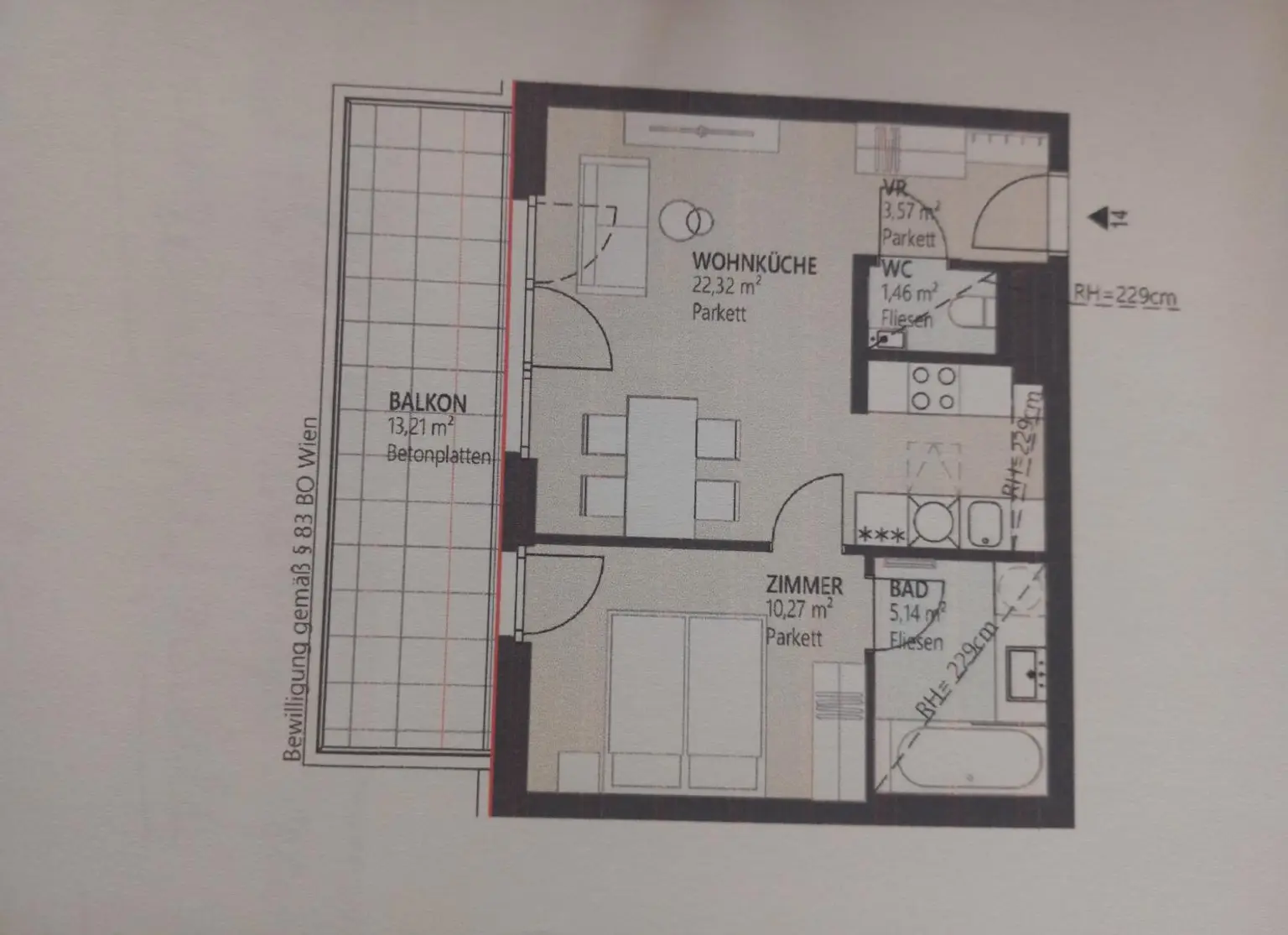 Erstbezug |2 Zimmer | Balkon | Niedrig-Energiehaus