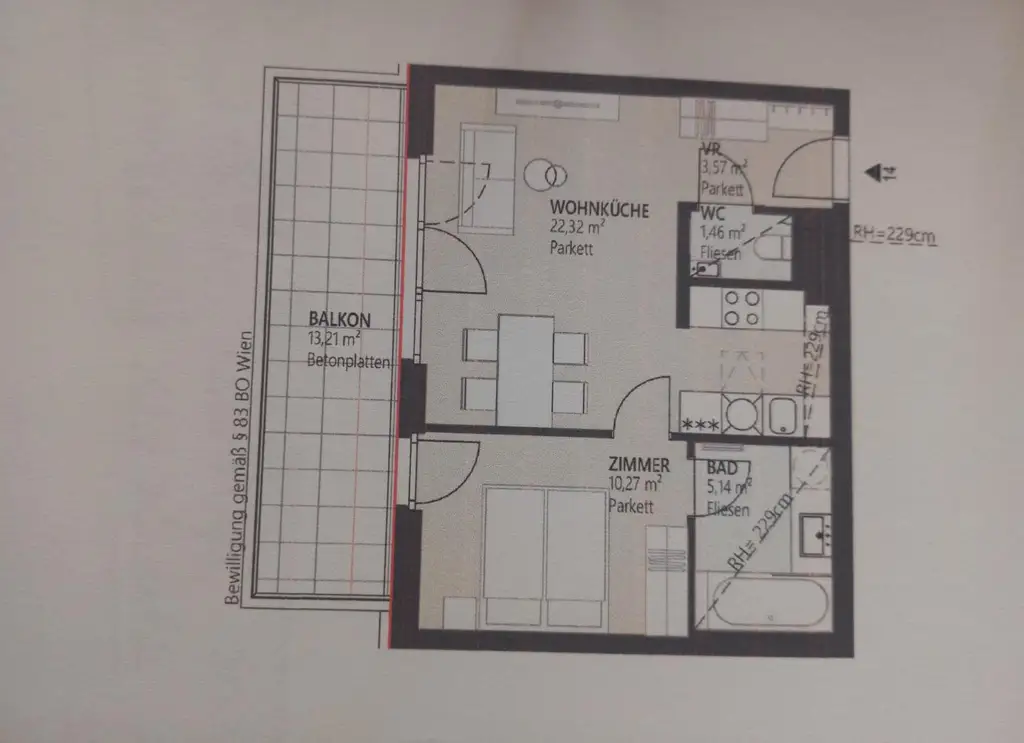 Erstbezug |2 Zimmer | Balkon | Niedrig-Energiehaus