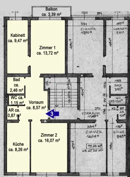 Ruhige Balkonwohnung mit Grünblick und idealer Raumaufteilung