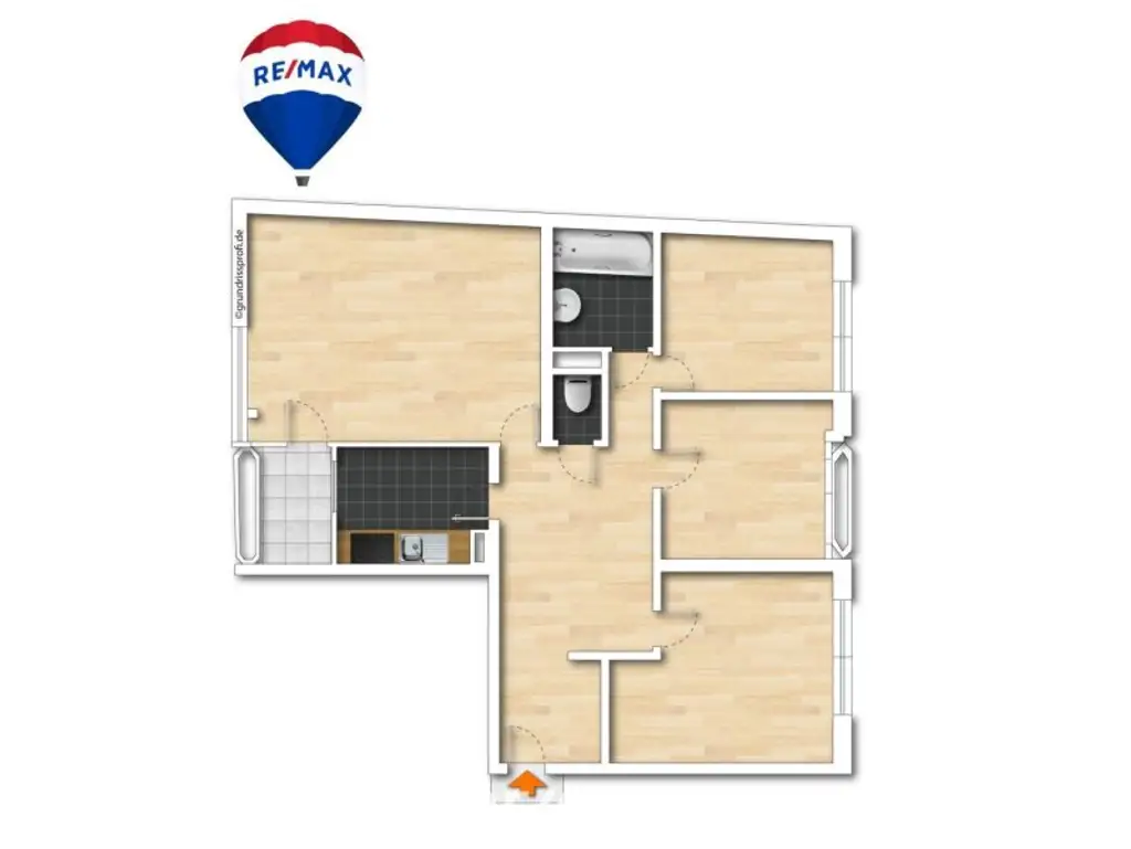 Loggia-Familien-Wohnung nahe U6 und Brunnenmarkt